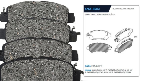 Imagen de PASTILLAS DE FRENO NISSAN KICKS 1.6 16V 2017